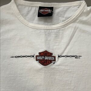 Harley Embroidered Long Sleeve TShirt Size Large